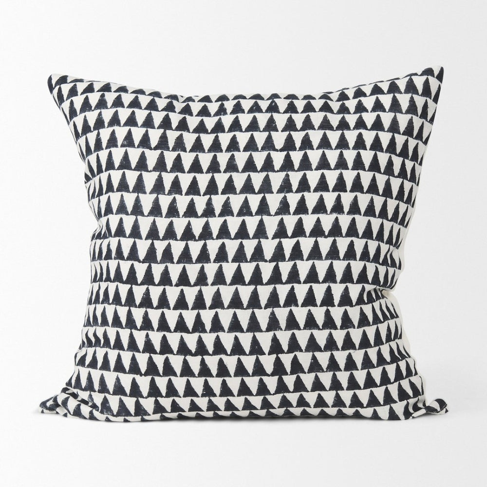 Mercana Jolie Square Decorative Pillow Cover with Modern Arrowhead Print for Stylish Home Accents Cream/Black | 22x22 70309
