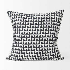 Mercana Jolie Square Decorative Pillow Cover with Modern Arrowhead Print for Stylish Home Accents Cream/Black | 22x22 70309