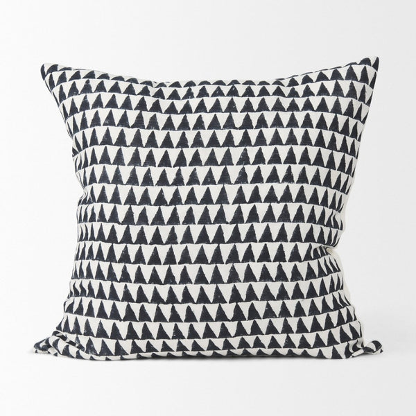 Mercana Jolie Square Decorative Pillow Cover with Modern Arrowhead Print for Stylish Home Accents Cream/Black | 22x22 70309