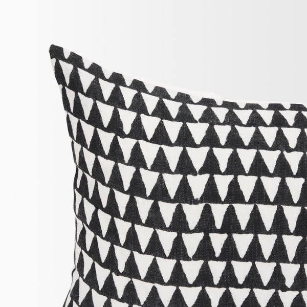Mercana Jolie Square Decorative Pillow Cover with Modern Arrowhead Print for Stylish Home Accents Cream/Black | 14x26 70310