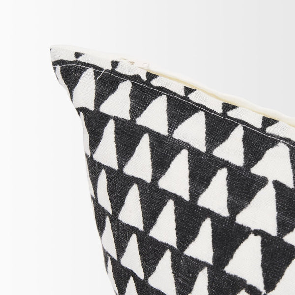 Mercana Jolie Square Decorative Pillow Cover with Modern Arrowhead Print for Stylish Home Accents Cream/Black | 14x26 70310
