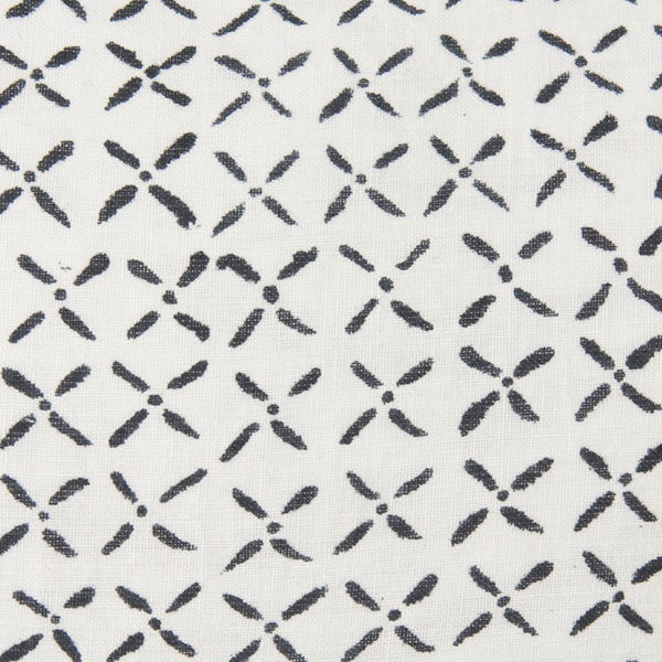 Mercana Jayden Decorative Pillow Cover - Elegant Natural Linen with Merlot X-Dot Print for Modern Spaces Cream/Black | 22x22 70313