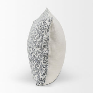 Mercana Jayne Lumbar Decorative Pillow Cover with Indigo Botanical Print for Coastal and Boho Decor 70318