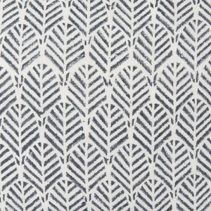 Mercana Jennelle Linen Square Decorative Pillow Cover with Indigo Arrow-Tail Print for Stylish Interiors Cream/Slate | 22x22 70319