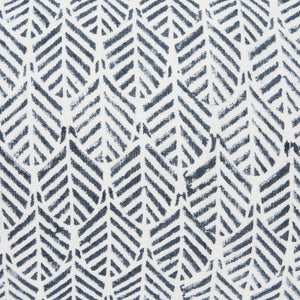 Mercana Jennelle Linen Square Decorative Pillow Cover with Indigo Arrow-Tail Print for Stylish Interiors Cream/Slate| 14x26 70320