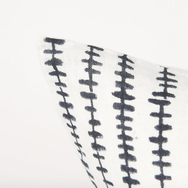 Mercana Jenna Decorative Pillow Cover - Modern Cream Linen with Hand-Drawn Black Print for Stylish Living Spaces Cream/Black | 22x22 70321