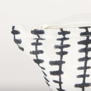 Mercana Jenna Decorative Pillow Cover - Modern Cream Linen with Hand-Drawn Black Print for Stylish Living Spaces Cream/Black | 22x22 70321