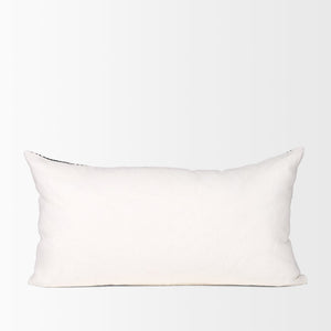 Mercana Jenna Decorative Pillow Cover - Modern Cream Linen with Hand-Drawn Black Print for Stylish Living Spaces Cream/Black | 14x26 70322