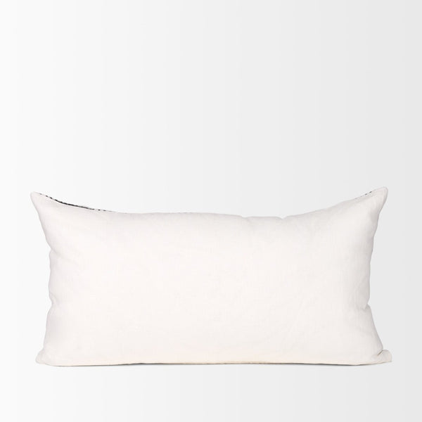 Mercana Jenna Decorative Pillow Cover - Modern Cream Linen with Hand-Drawn Black Print for Stylish Living Spaces Cream/Black | 14x26 70322