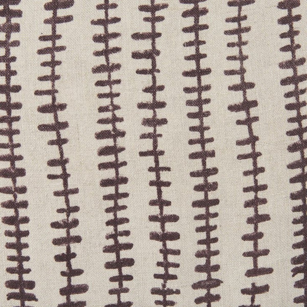 Mercana Jenna Decorative Pillow Cover - Modern Cream Linen with Hand-Drawn Black Print for Stylish Living Spaces Beige/Merlot | 22x22 70323