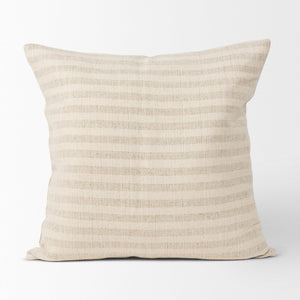 Mercana Jace Decorative Pillow Cover in Timeless Striped Design for Versatile Home Accent and Comfort Cream/Beige | 22x22 70325