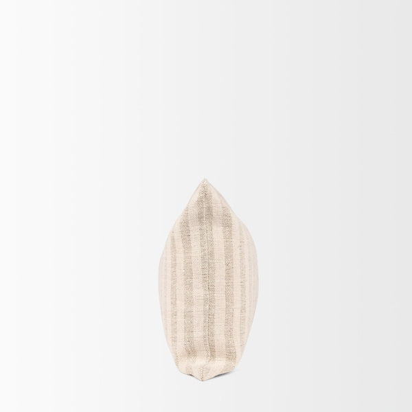 Mercana Jace Decorative Pillow Cover in Timeless Striped Design for Versatile Home Accent and Comfort Cream/Beige | 14x26 70326