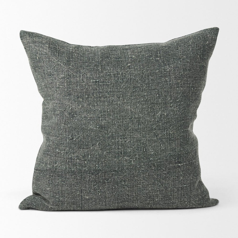 Mercana Jack Green Linen Square Decorative Pillow Cover for a Calming, Natural Touch in Your Space Green | 22x22 70328