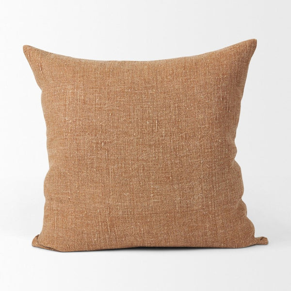 Mercana Jack Green Linen Square Decorative Pillow Cover for a Calming, Natural Touch in Your Space Rust | 22x22 70329