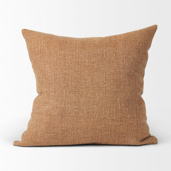 Mercana Jack Green Linen Square Decorative Pillow Cover for a Calming, Natural Touch in Your Space Rust | 22x22 70329