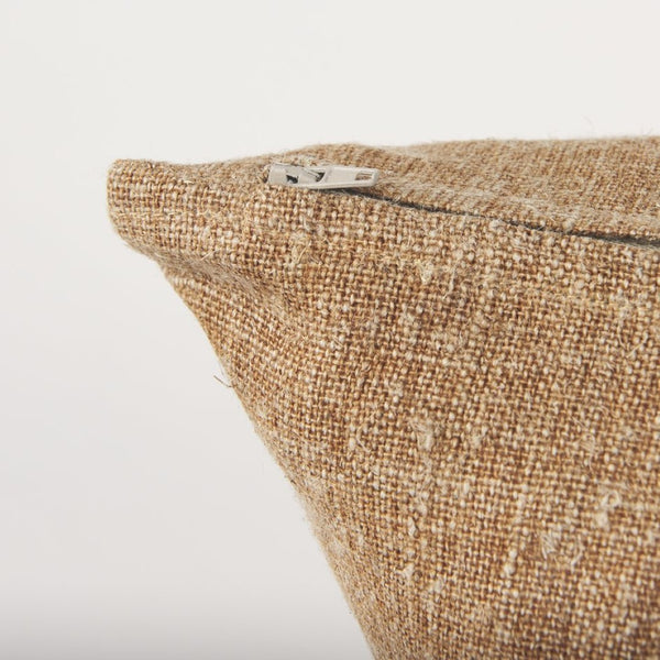 Mercana Jack Green Linen Square Decorative Pillow Cover for a Calming, Natural Touch in Your Space Rust | 22x22 70329