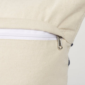 Mercana Kitt Square Pillow Cover - Handwoven Wool Accent with Bold Geometric Design for Stylish Interiors Cream | Embroidered | 20x20 70334