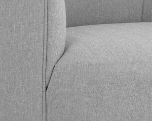 Sunpan GRIMALDI Swivel Armchair - Modern Comfort in Liv Dove Fabric, Sustainable Design for Everyday Elegance 108555