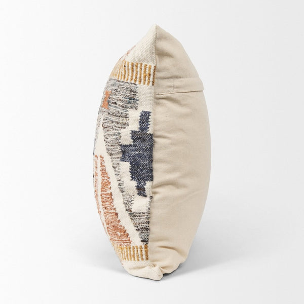 Mercana Kenzie Handwoven Square Pillow Cover with Ikat Pattern for Cozy, Artisanal Home Decor Accents 70336