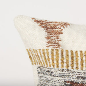 Mercana Kenzie Handwoven Square Pillow Cover with Ikat Pattern for Cozy, Artisanal Home Decor Accents 70336