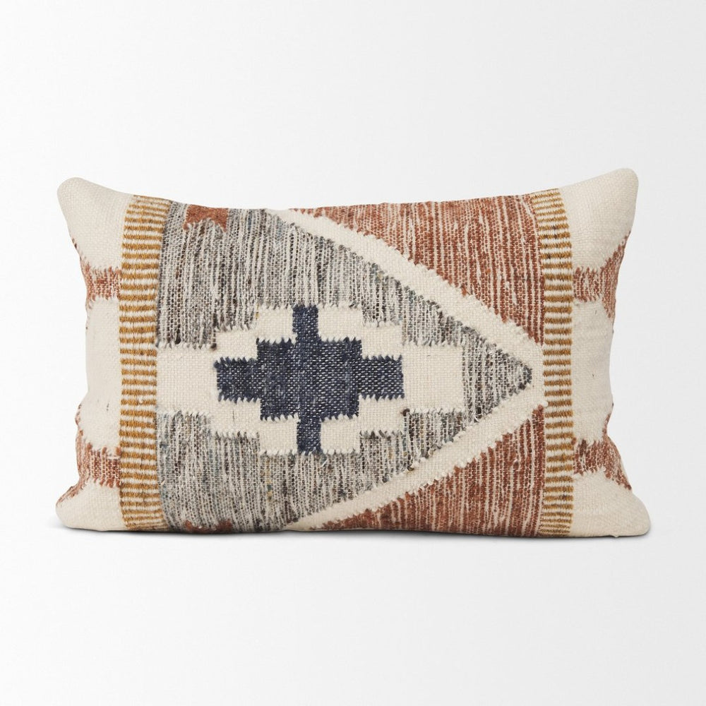 Mercana Kenzie Decorative Lumbar Pillow Cover - Handwoven Ikat Design for Cozy, Stylish Home Accents 70337