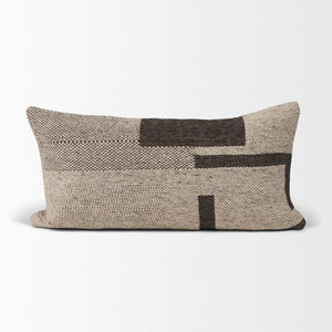 Mercana Kyle Square Pillow Cover - Sophisticated Neutral Accent for Elegant Living Spaces and Cozy Texture Beige | Abstract | 14x26 70339