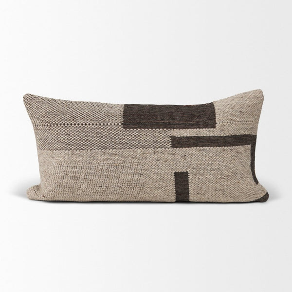 Mercana Kyle Square Pillow Cover - Sophisticated Neutral Accent for Elegant Living Spaces and Cozy Texture Beige | Abstract | 14x26 70339