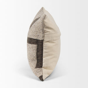 Mercana Kyle Square Pillow Cover - Sophisticated Neutral Accent for Elegant Living Spaces and Cozy Texture Beige | Abstract | 14x26 70339