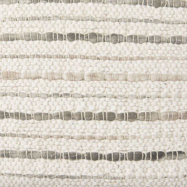 Mercana Kodi Handwoven Pillow Cover - Timeless Neutral Accent for Modern and Farmhouse Decor, 20" x 20" Cream | Stripes | 20x20 70341