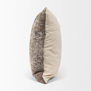 Mercana Khloe Heirloom-Inspired Square Pillow Cover - Vintage Rug Aesthetic for Timeless Home Elegance Taupe | Jacquard | 20x20 70343