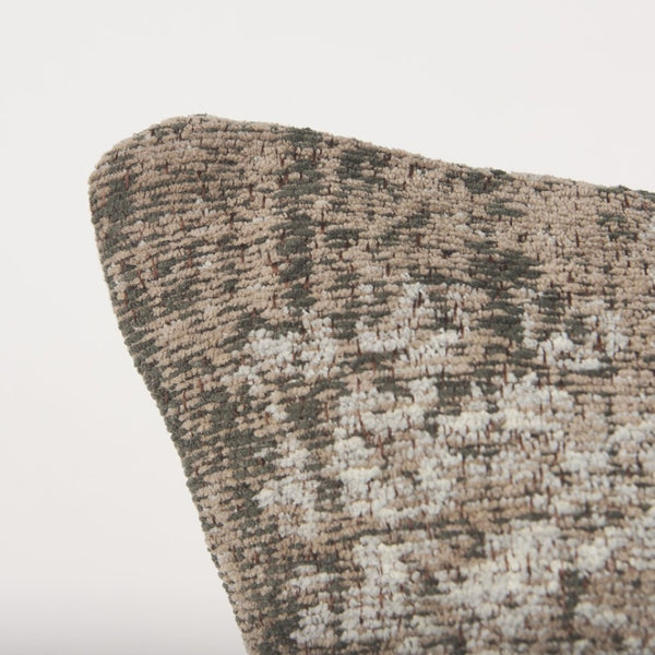 Mercana Khloe Heirloom-Inspired Square Pillow Cover - Vintage Rug Aesthetic for Timeless Home Elegance Taupe | Jacquard | 20x20 70343