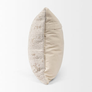 Mercana Khloe Heirloom-Inspired Square Pillow Cover - Vintage Rug Aesthetic for Timeless Home Elegance Cream | Jacquard | 20x20 70345