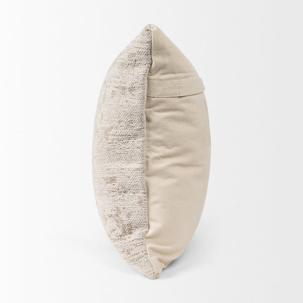 Mercana Khloe Heirloom-Inspired Square Pillow Cover - Vintage Rug Aesthetic for Timeless Home Elegance Cream | Jacquard | 20x20 70345