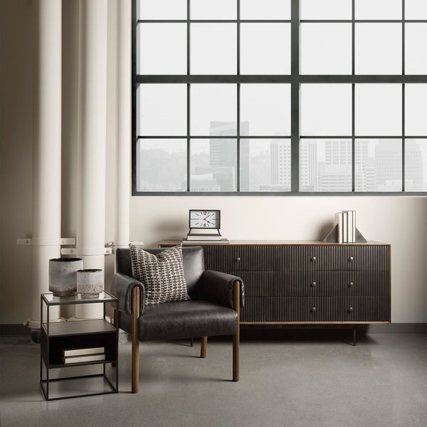 Mercana Grace Two-Tone Sideboard - Solid Mango Wood, 6 Drawer Storage, Contemporary Design for Modern Spaces 68846