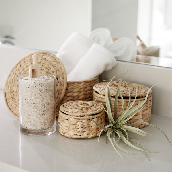 Mercana Kea Handwoven Nesting Storage Boxes with Lids for Organized Style in Any Room - Earthy Charm 70229