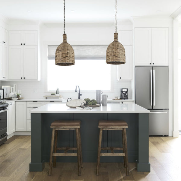 Mercana Campanile Pendant Light - Tropical Whicker Dome with Brushed Gold Accents for Elegant Illumination 69244