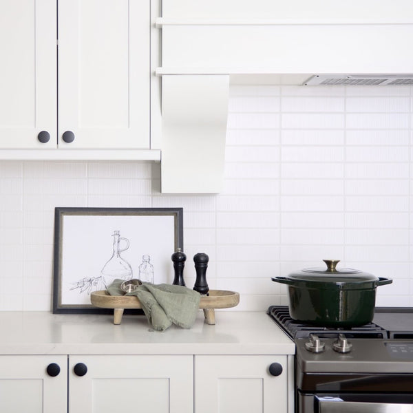 Mercana Carver Set of 2 Rustic Elevated Wooden Trays – Stylish Organizers for Home Décor & Essentials White-washed Wood | Oblong 70066