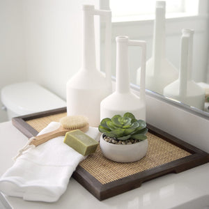 Mercana Silas Handcrafted Wood Tray – Rustic Farmhouse Accent for Serving, Styling, or Organizing Your Space 70137