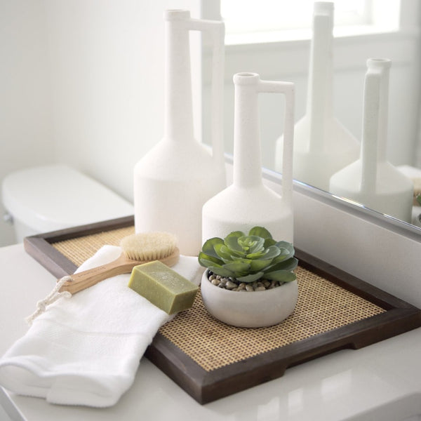 Mercana Silas Handcrafted Wood Tray – Rustic Farmhouse Accent for Serving, Styling, or Organizing Your Space 70137