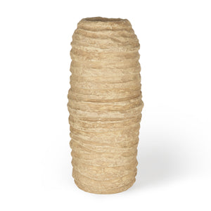 Mercana Kamli Large Beige Paper Mache Vase 70213