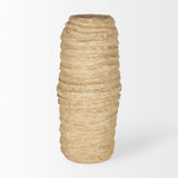 Mercana Kamli Large Beige Paper Mache Vase 70213