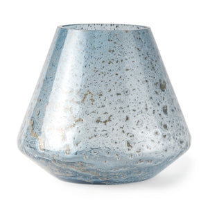 Mercana Robyn Short Blue Glass Vase 70351