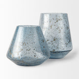 Mercana Robyn Short Blue Glass Vase 70351