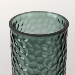 Mercana Jolene Pebbled Glass Vase – Translucent Green with Textured Finish for Elegant Home Décor Accents Green Glass | Tall 70365