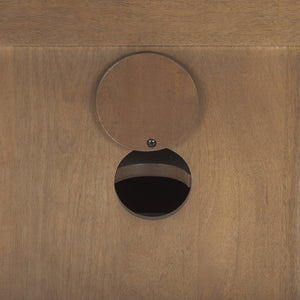 Mercana Grier 65" Rustic Mango Wood Media Console with Woven Cane Doors for Stylish Living Room Storage Medium Brown Wood | Cane Accent 69897