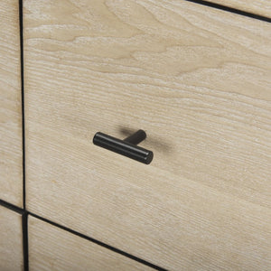 Mercana Ciara Modern Farmhouse 6-Drawer Sideboard with Elegant Whitewashed Finish for Versatile Storage 70234