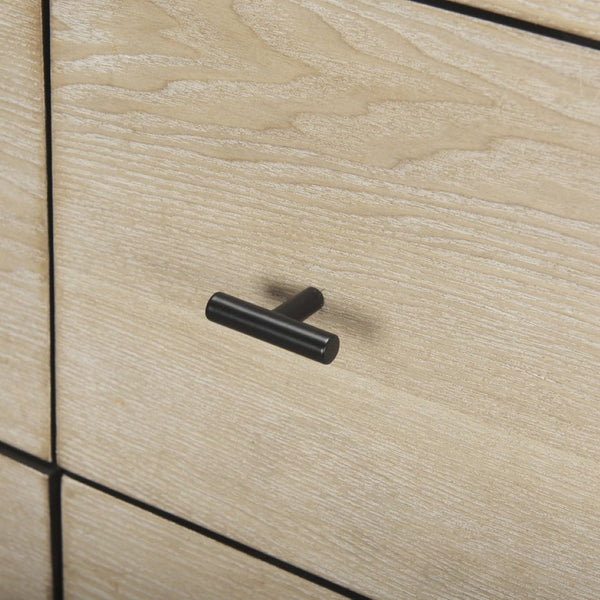 Mercana Ciara Modern Farmhouse 6-Drawer Sideboard with Elegant Whitewashed Finish for Versatile Storage 70234