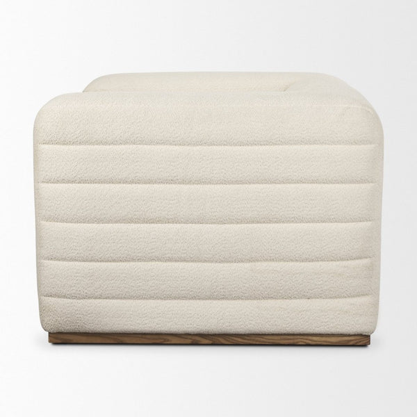 Mercana Ricciardo Luxe Upholstered Arm Chair - Sculpted Design with Ribbed Detailing for Modern Elegance 70192