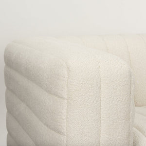 Mercana Ricciardo Luxe Upholstered Arm Chair - Sculpted Design with Ribbed Detailing for Modern Elegance 70192