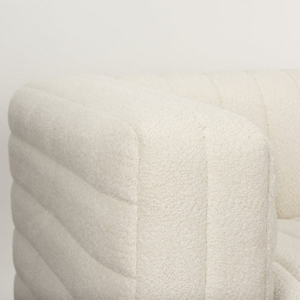 Mercana Ricciardo Luxe Upholstered Arm Chair - Sculpted Design with Ribbed Detailing for Modern Elegance 70192